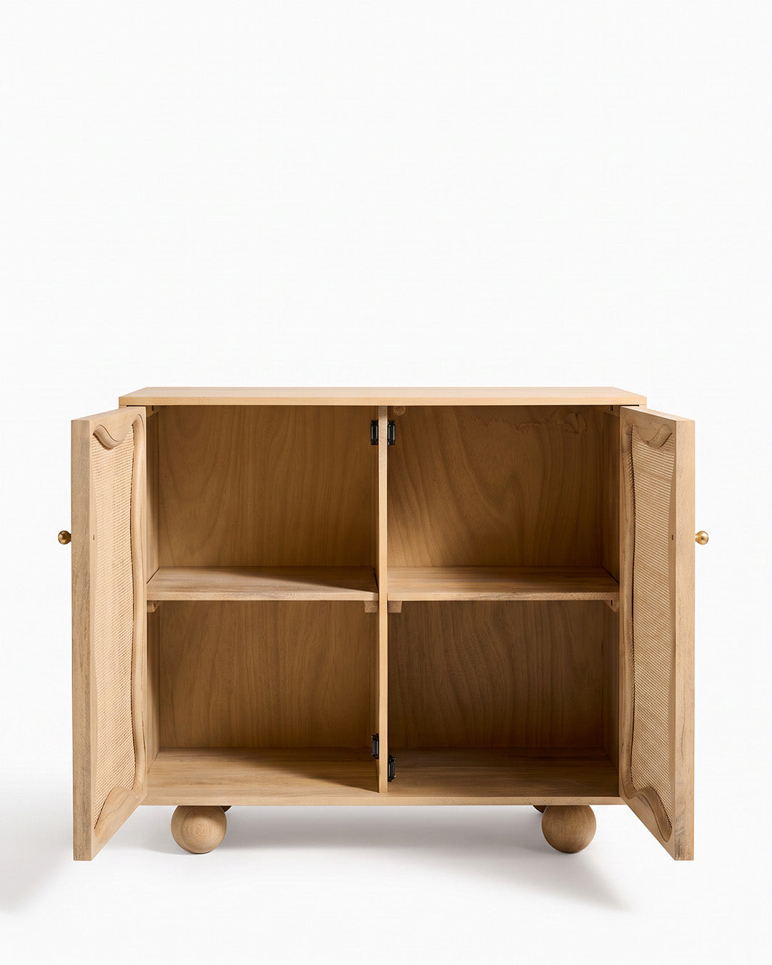 Cedric Sideboard Front Angle Open Cabinet Product View