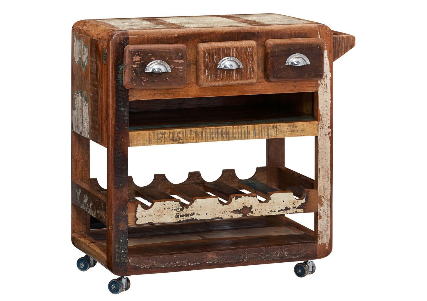 Desert Solid Wood Bar Trolley - Ramgarh Crafts