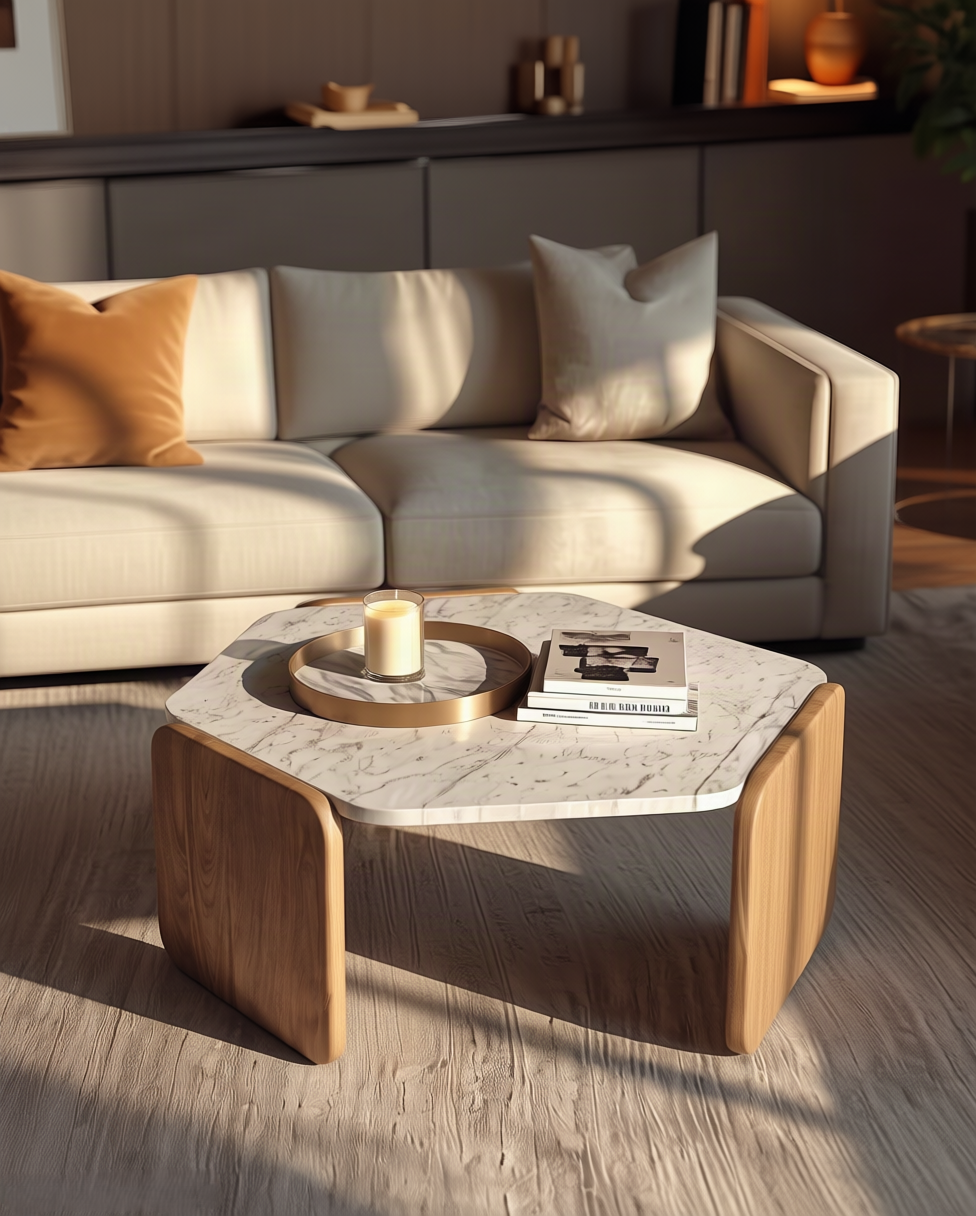 Reed Coffee Table Side View