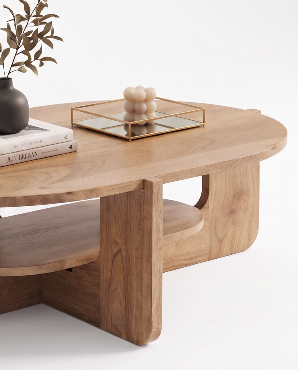 Rick Coffee Table angled close up product view