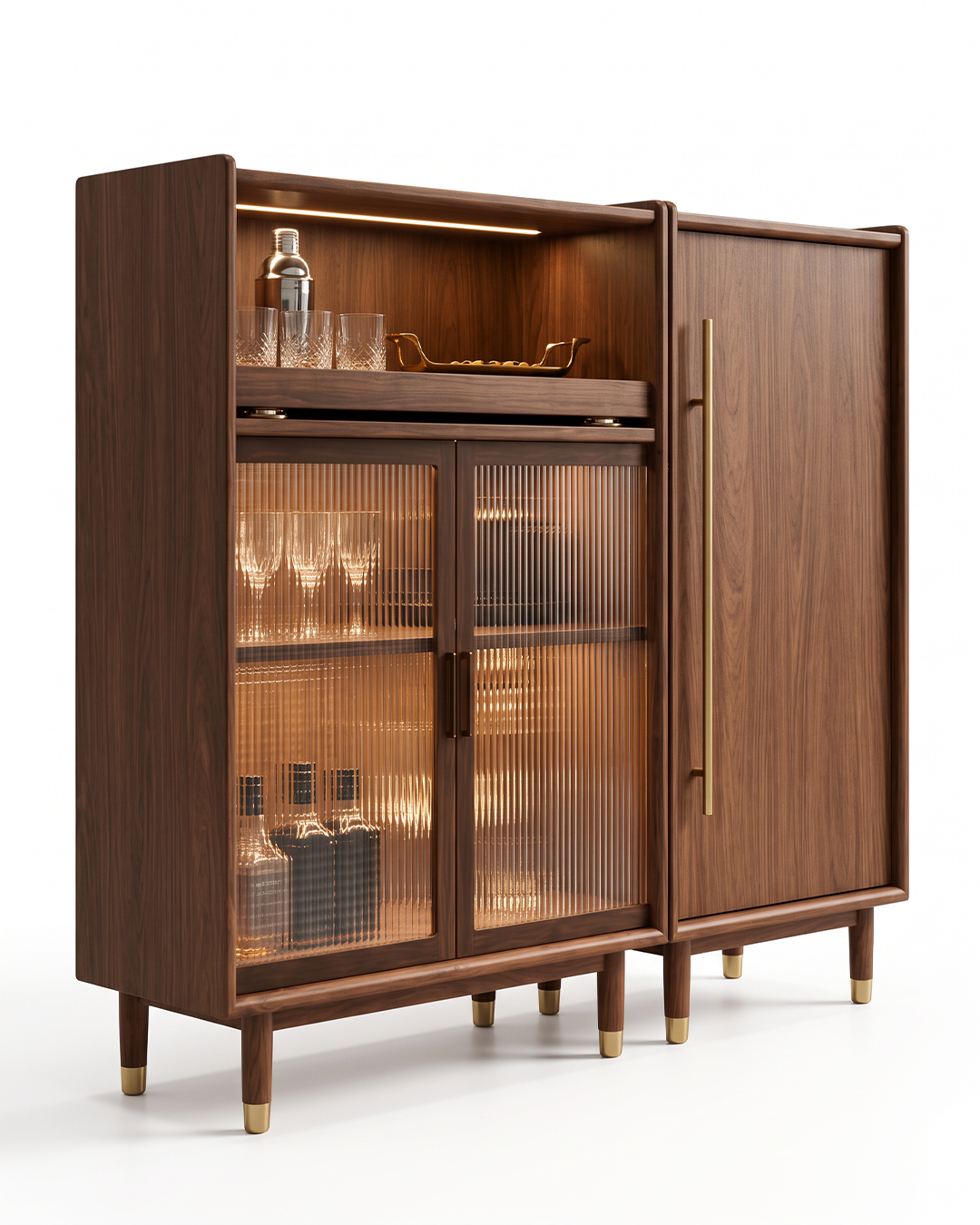 Romania Bar Cabinet Rear Angle Product View