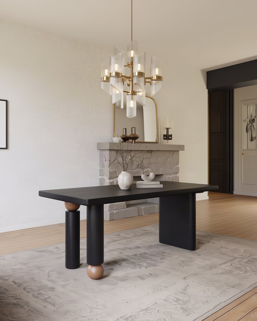 Tangerine Dining Table Rear Angle View