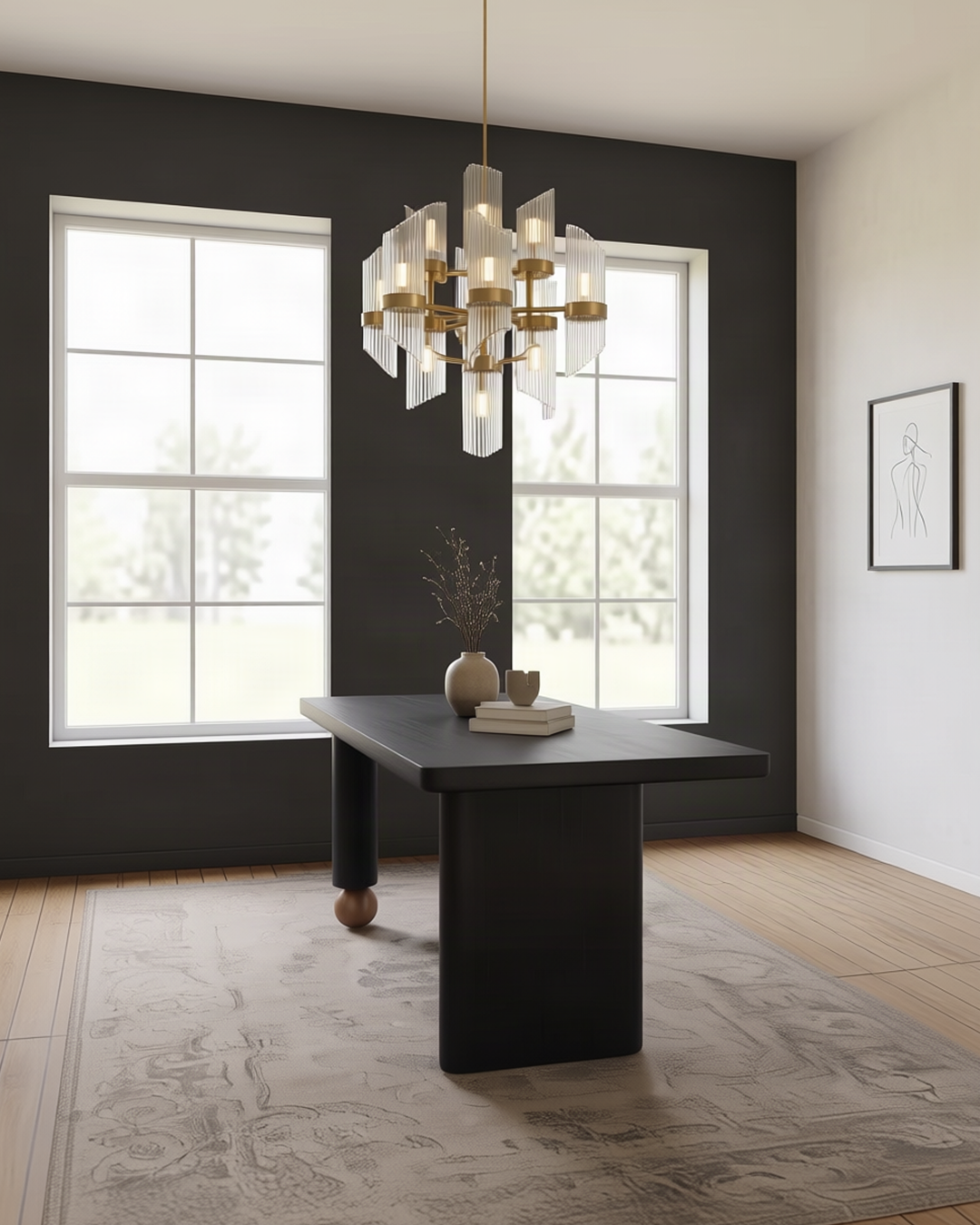 Tangerine Dining Table Back Angle View