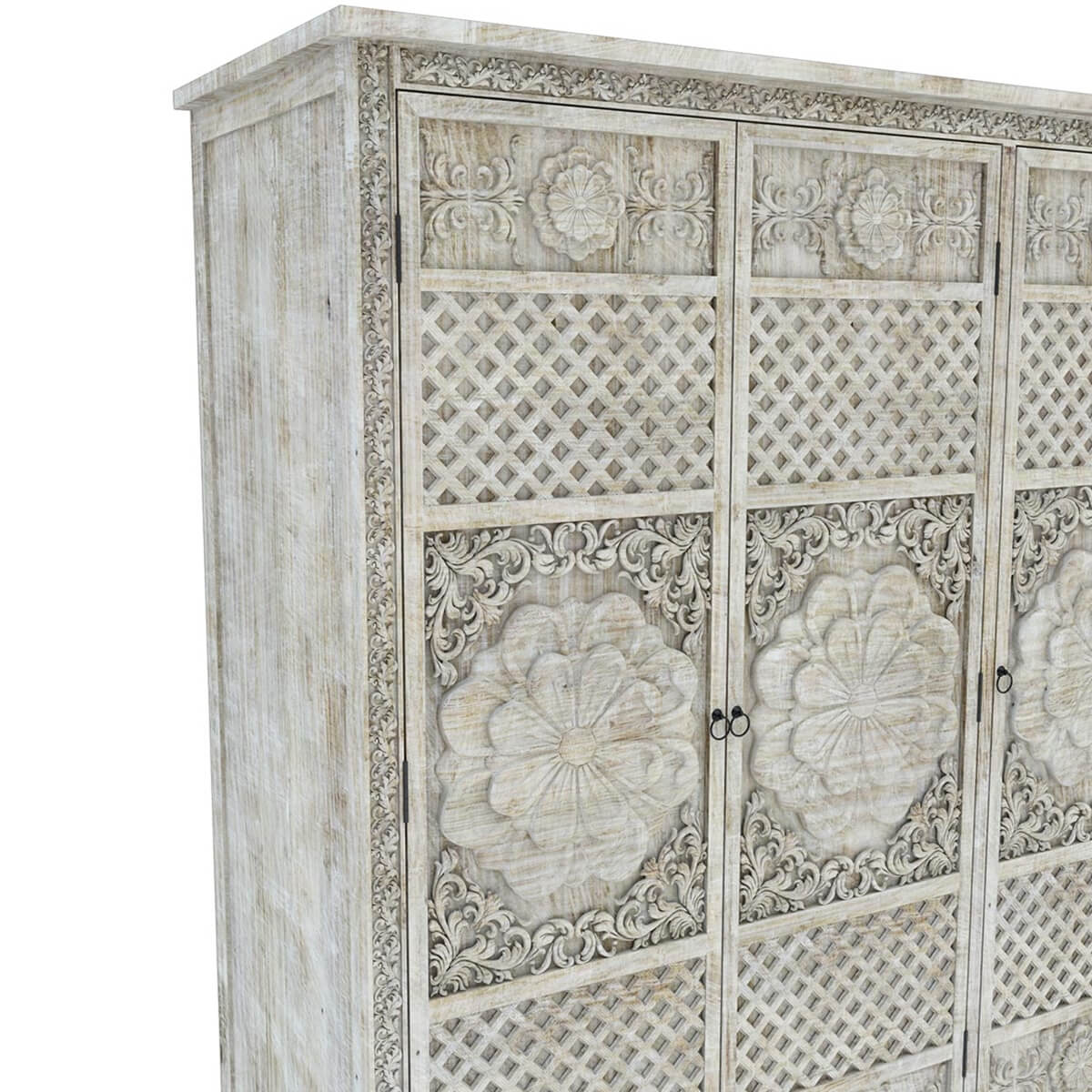 African Hand Carved Wardrobe - Ramgarh Crafts