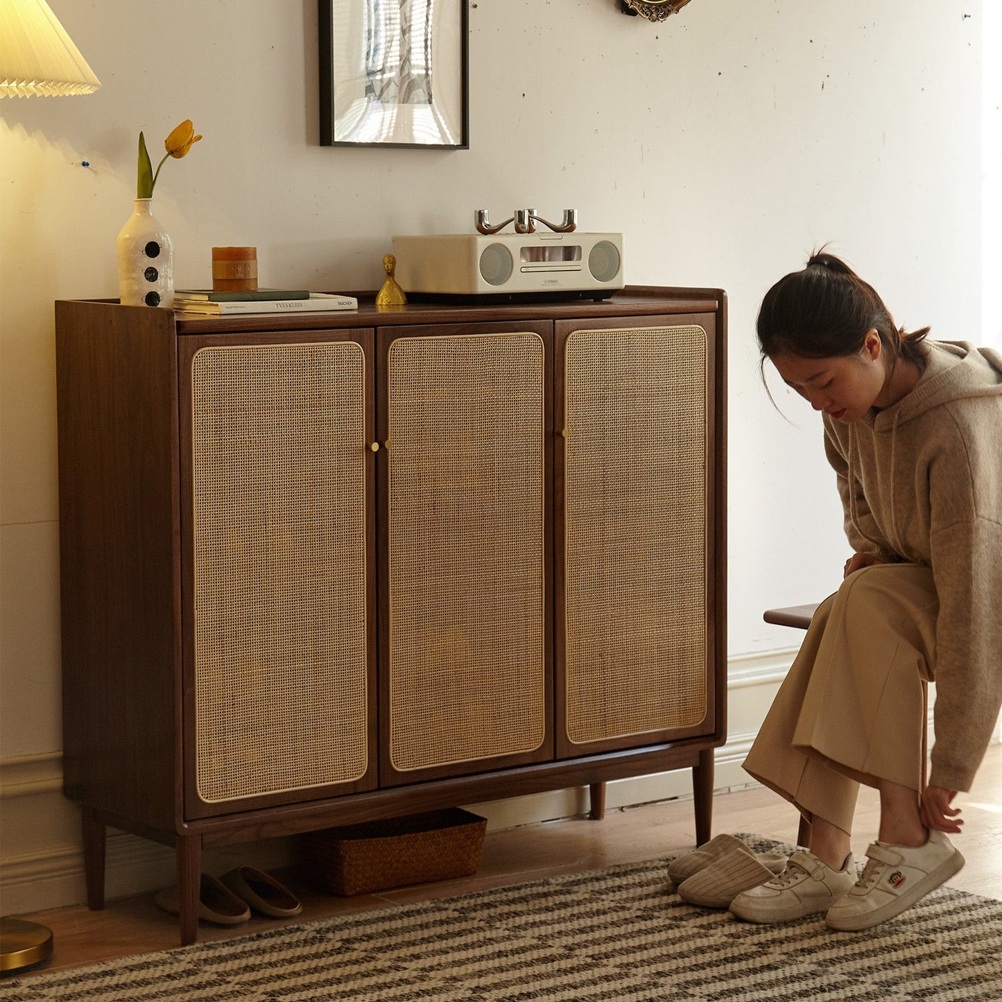 Brawn Shoe Cabinet - Ramgarh Crafts