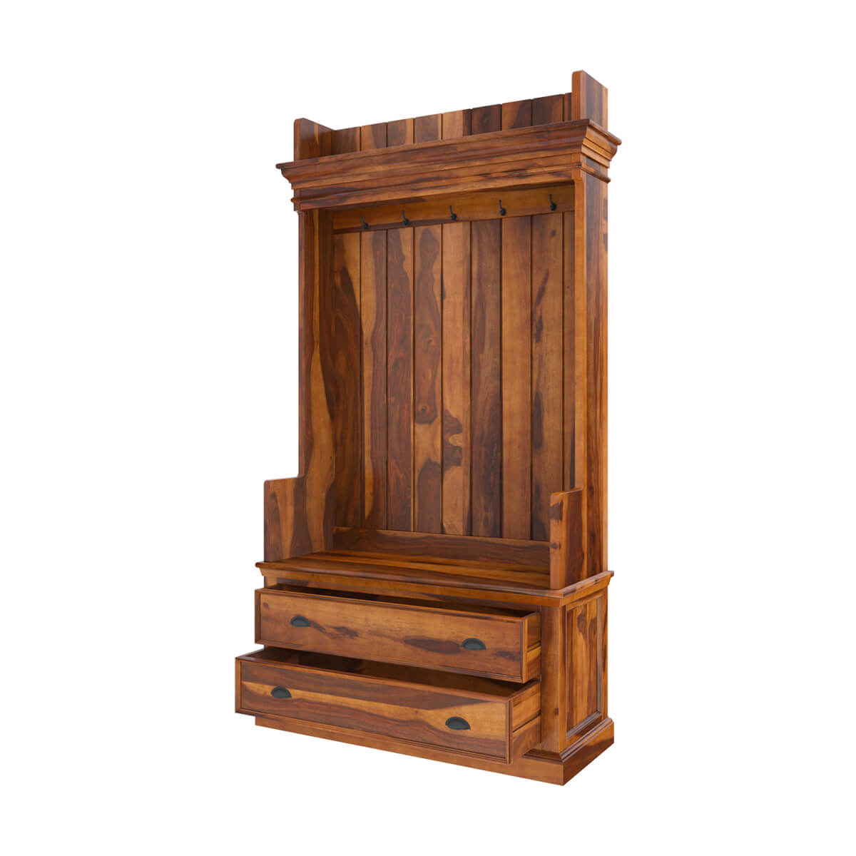 Cardiff Hall Tree With Two Drawers - Ramgarh Crafts