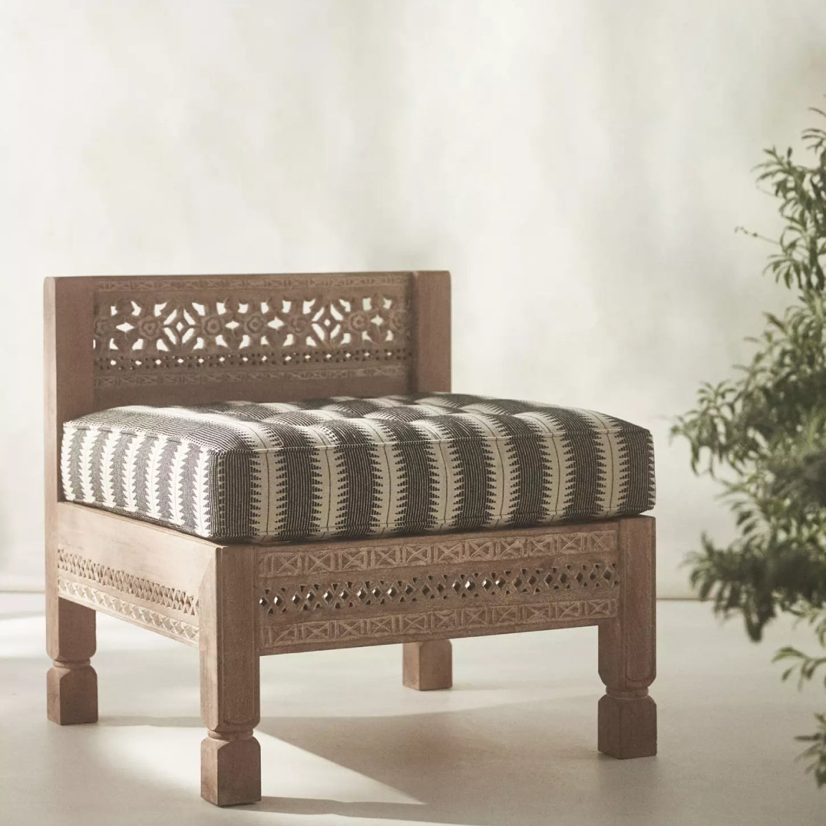 Elsa Armless Chair - Ramgarh Crafts