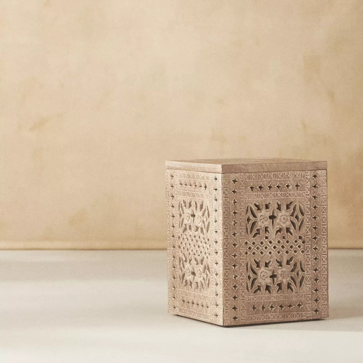 Elsa Carved Stool - Ramgarh Crafts