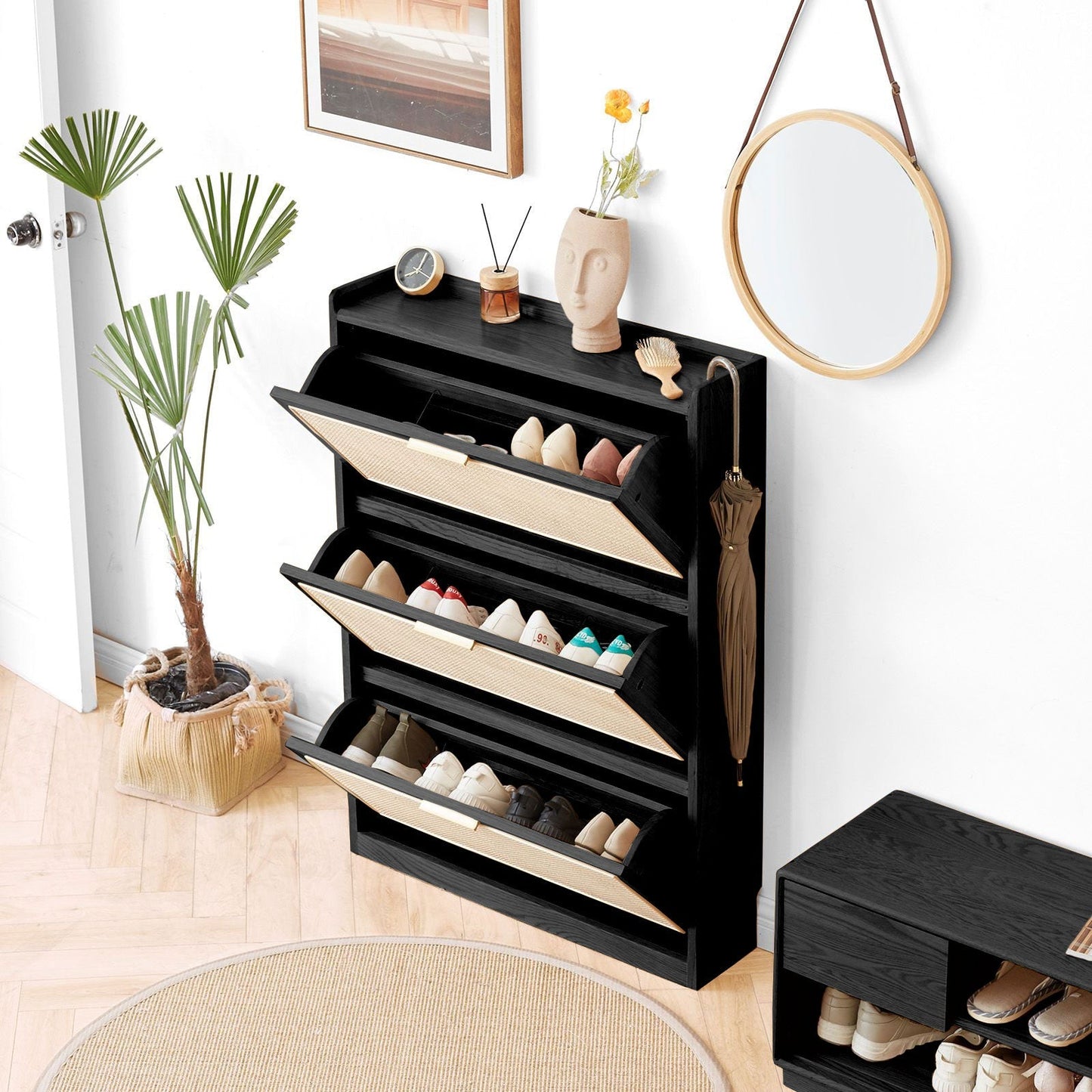 Grapple Shoe Cabinet - Ramgarh Crafts