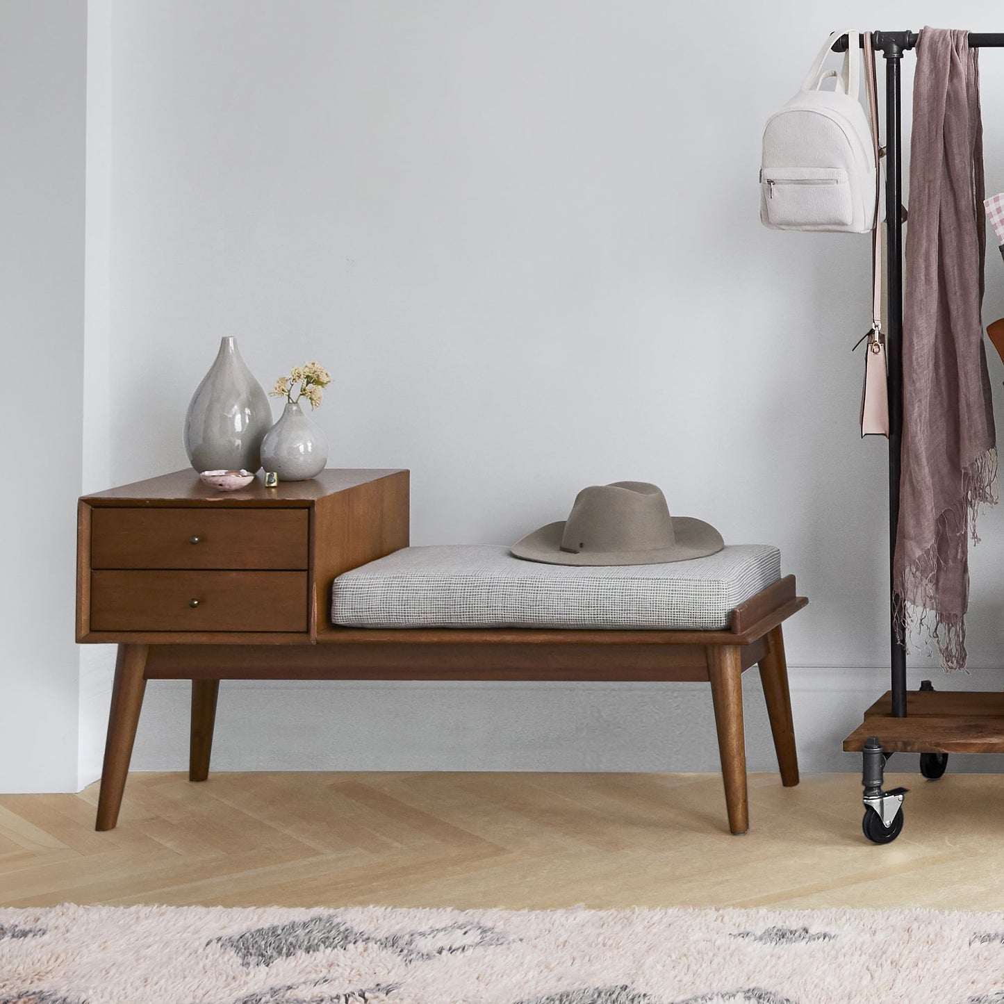 Mini Storage Bench - Ramgarh Crafts
