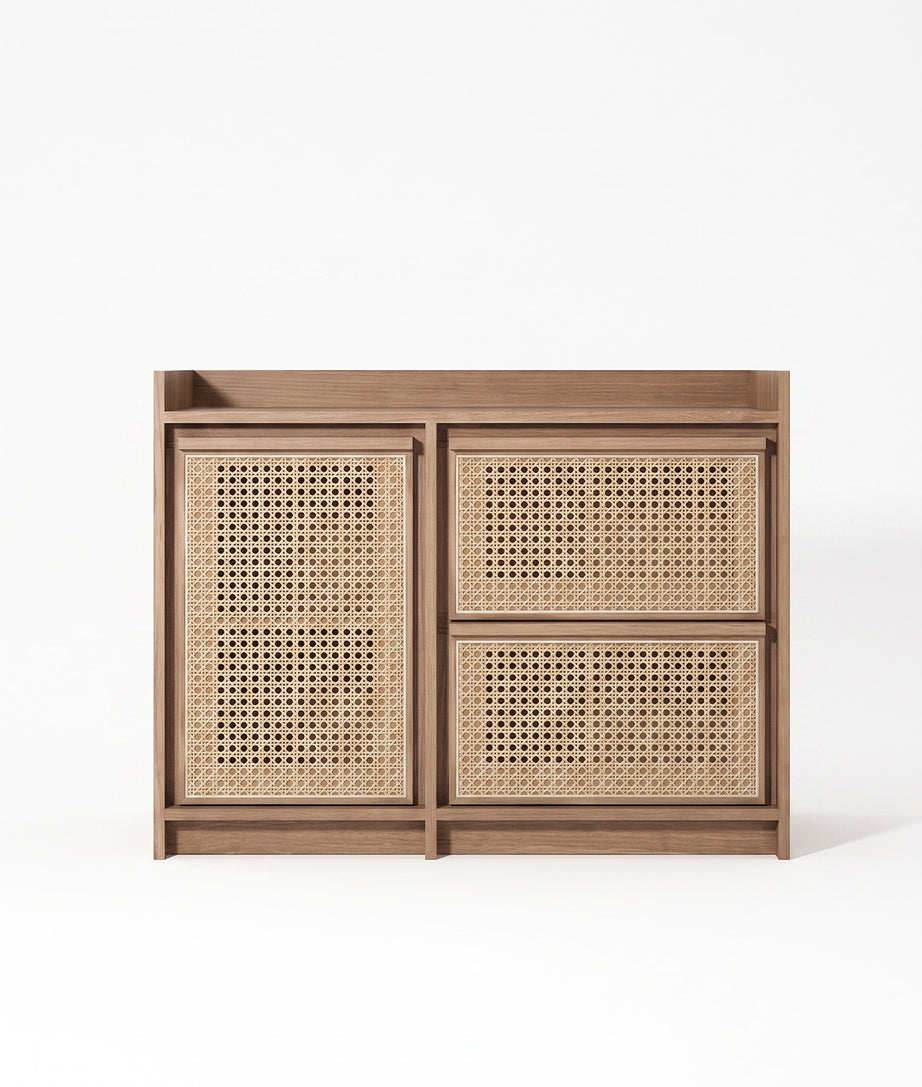 Barty Shoe Cabinet Front Angle Product View