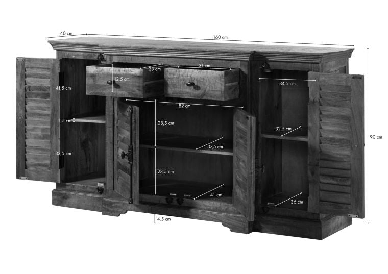 Buffet Solid Wood Sideboard - Ramgarh Crafts