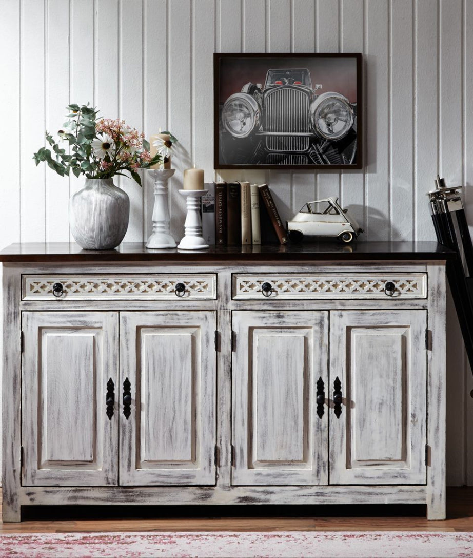 Castle Solid Wood Sideboard - Ramgarh Crafts