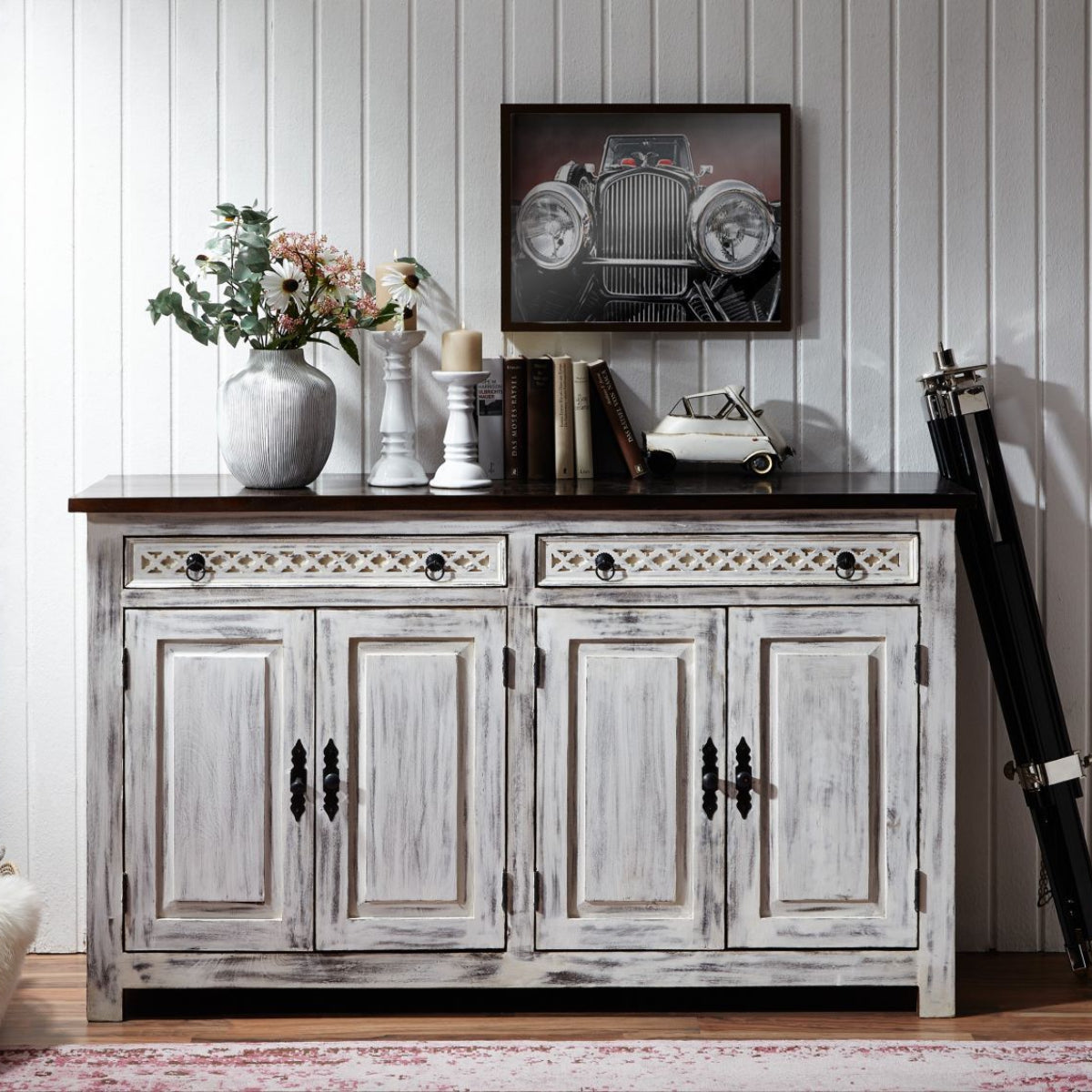 Castle Solid Wood Sideboard - Ramgarh Crafts