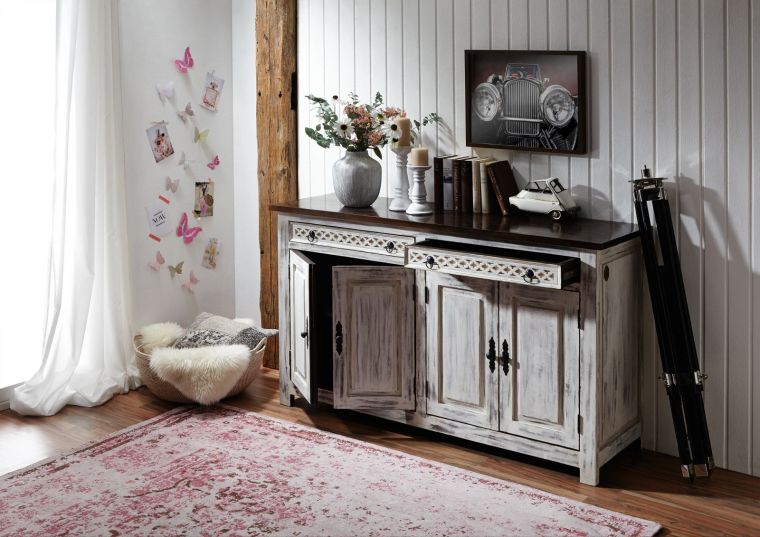 Castle Solid Wood Sideboard - Ramgarh Crafts
