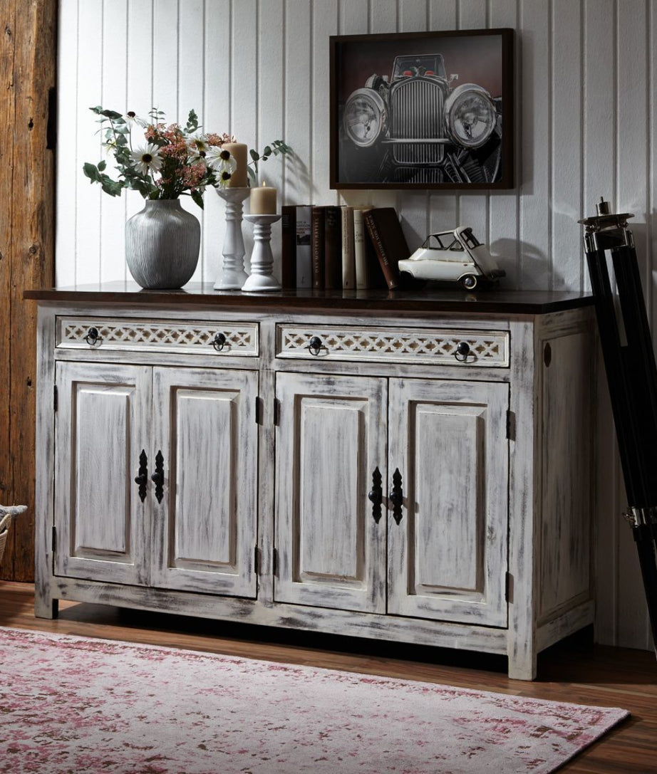 Castle Solid Wood Sideboard - Ramgarh Crafts