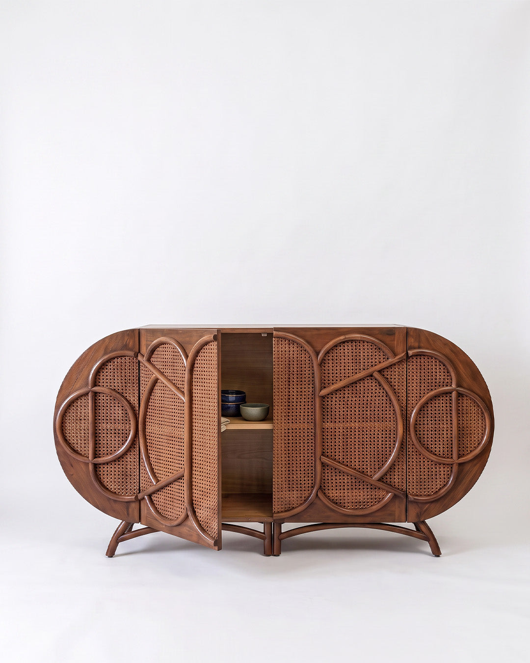 Crouch Shoe Cabinet Open Door Front Product View