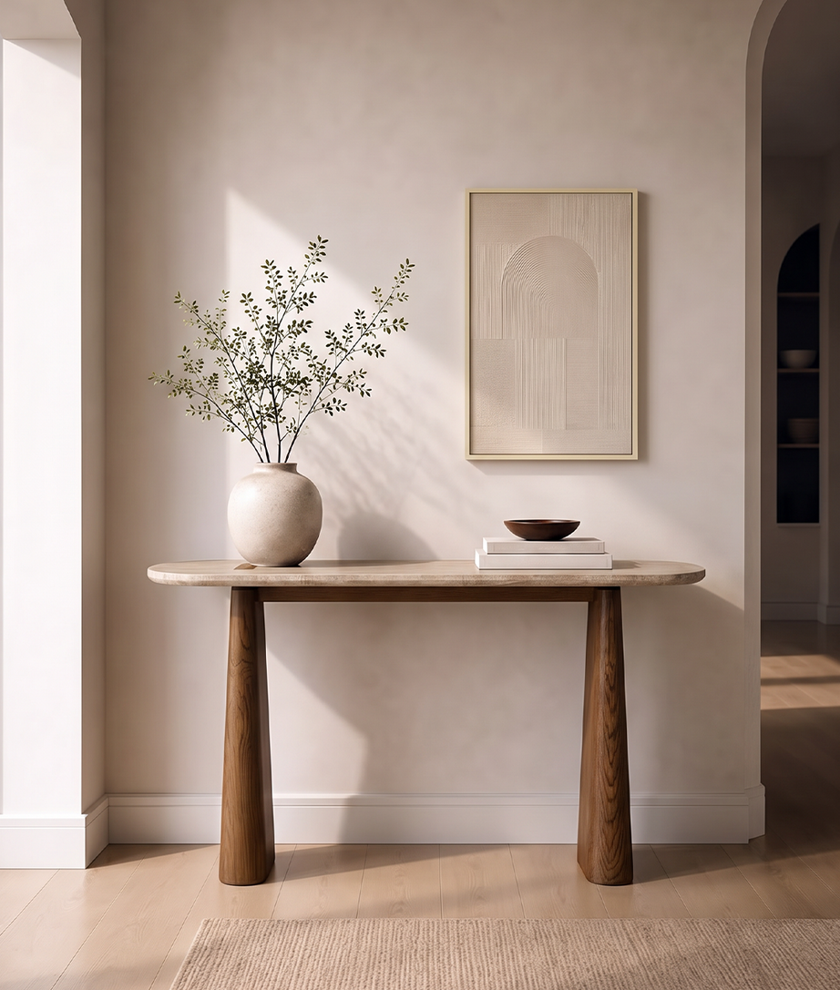 Elf Console Table Front Angle View