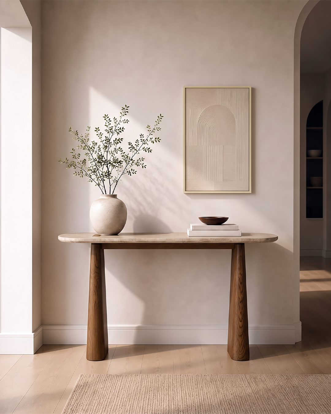 Elf Console Table Front Angle View