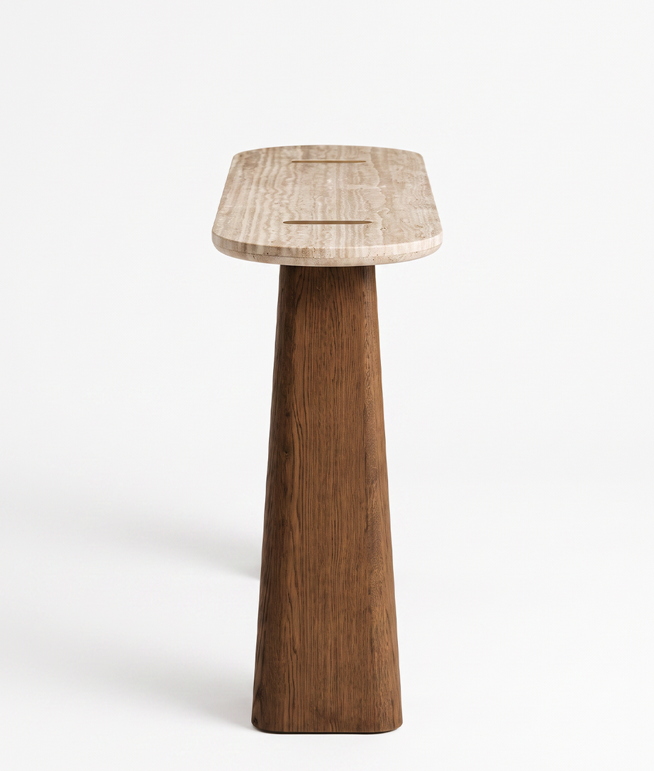Elf Console Table Side Leg Detail View