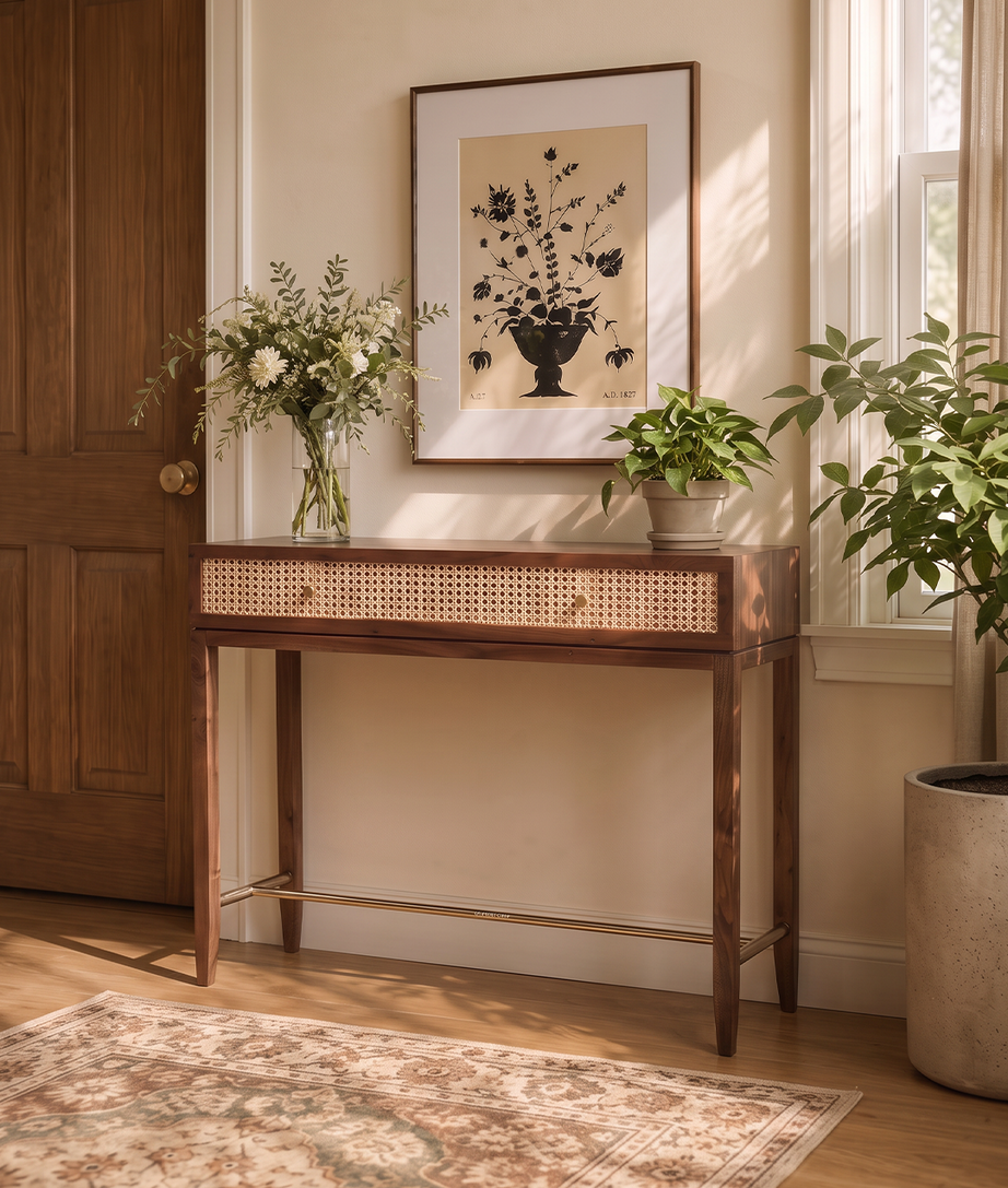 Elixir Console Table Rear Angle View