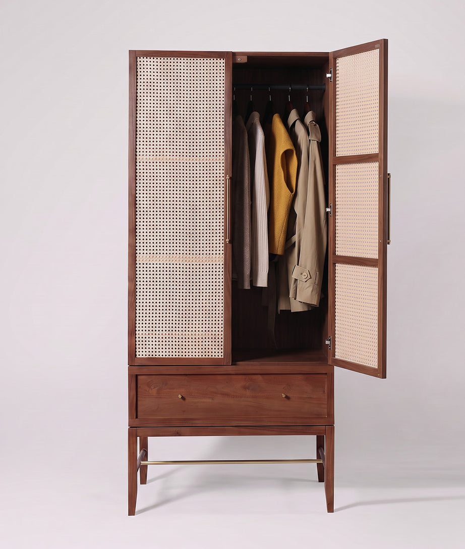 Elixir Wardrobe Open Cabinet Front Product View