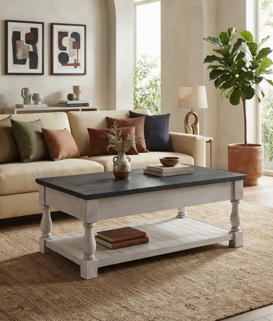 Lift Coffee Table Rear Angle View