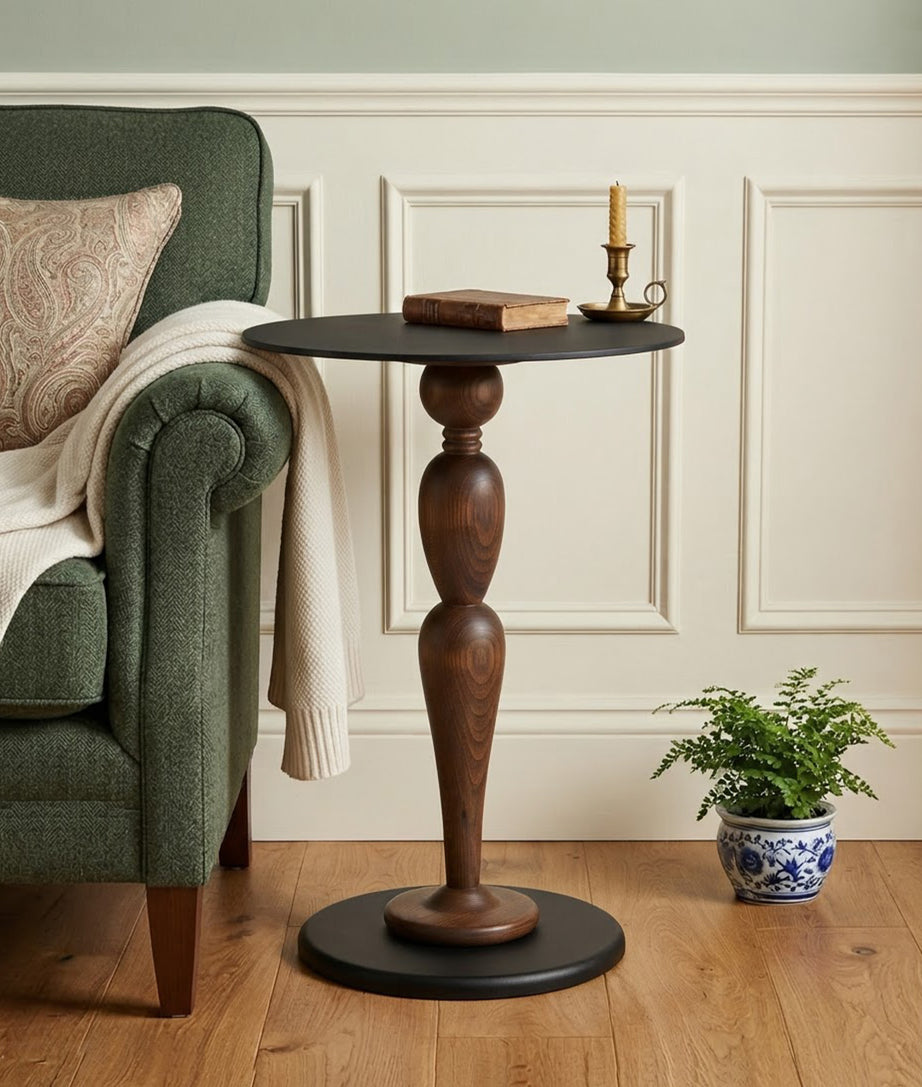 Lucan End Table beside a sofa