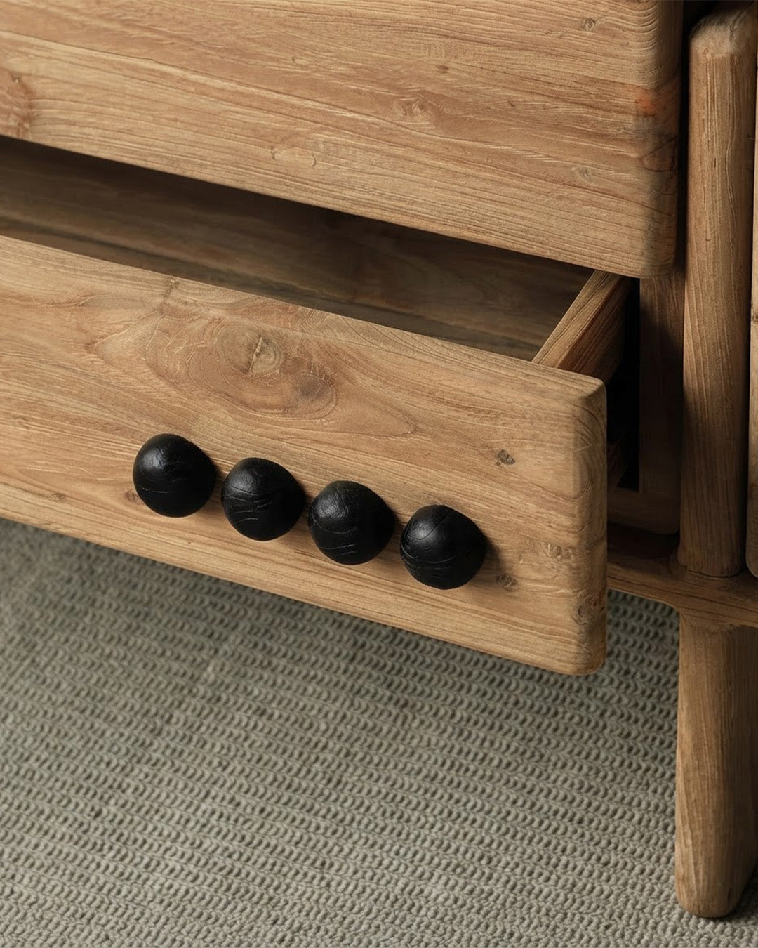 Lupin Storage Cabinet Drawer Handle Knobs Detail View