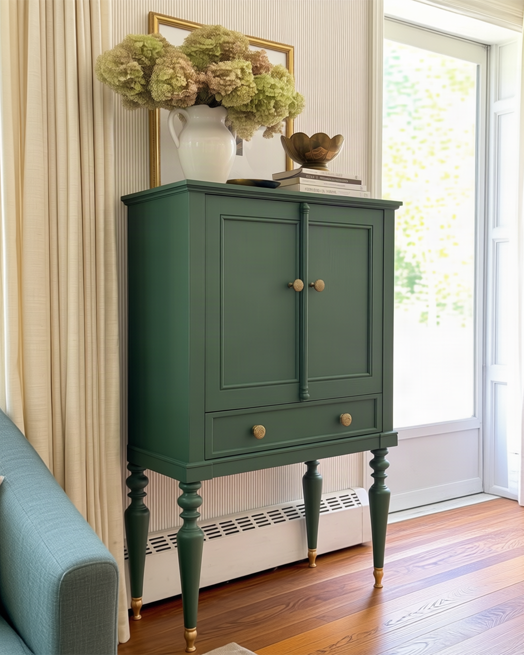 Moss Storage Cabinet Three-Quarter Angle View