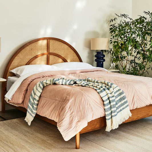 Richie Rattan Bed - Ramgarh Crafts