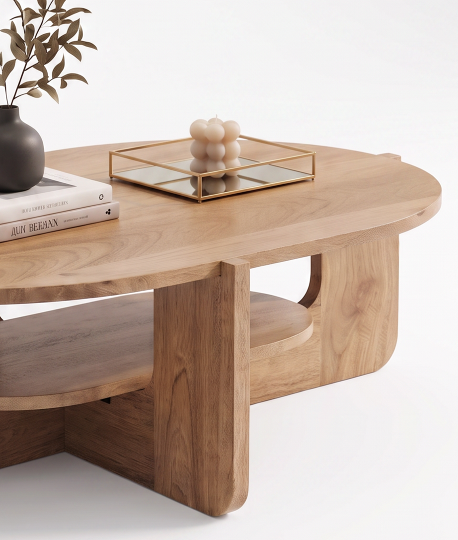 Rick Coffee Table angled close up product view 