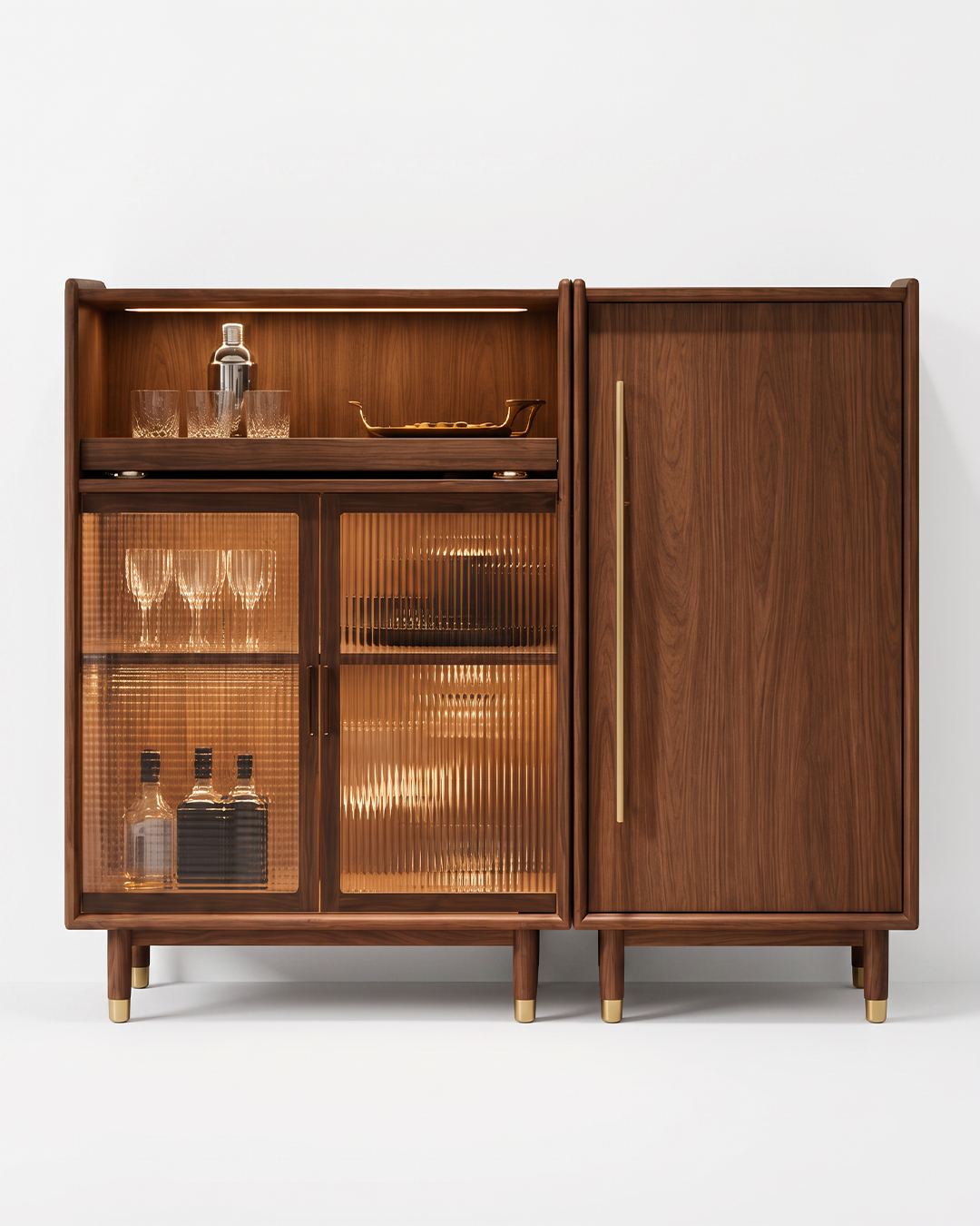Romania Bar Cabinet Front Angle Product View