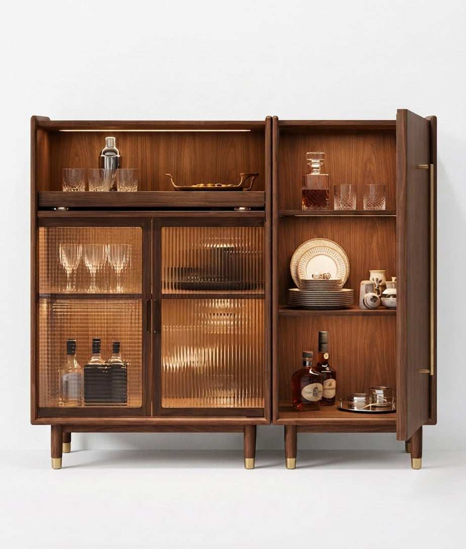 Romania Bar Cabinet open cabinet detailing product view 