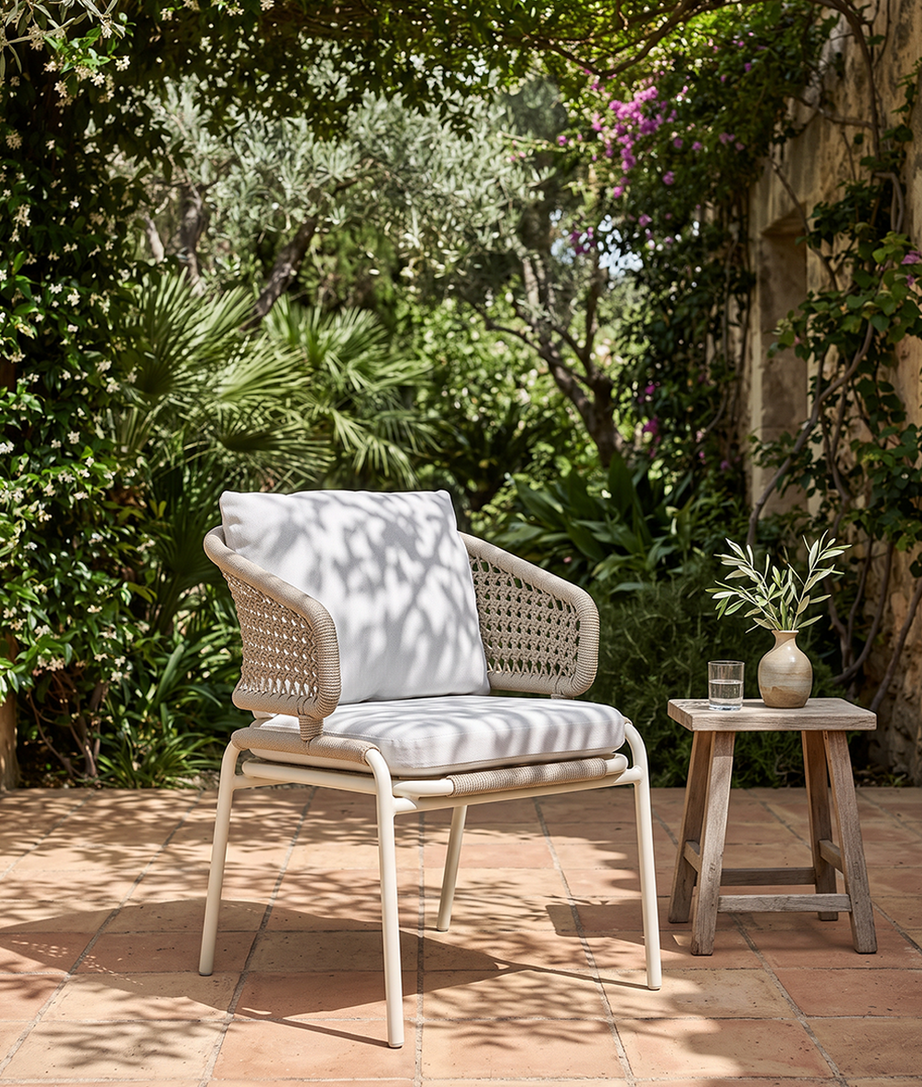 Solara Outdoor Chair Three-Quarter Angle View