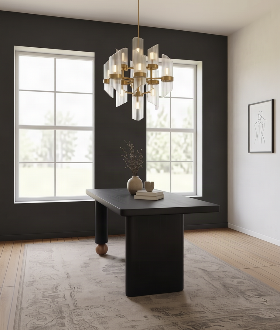 Tangerine Dining Table Back Angle View