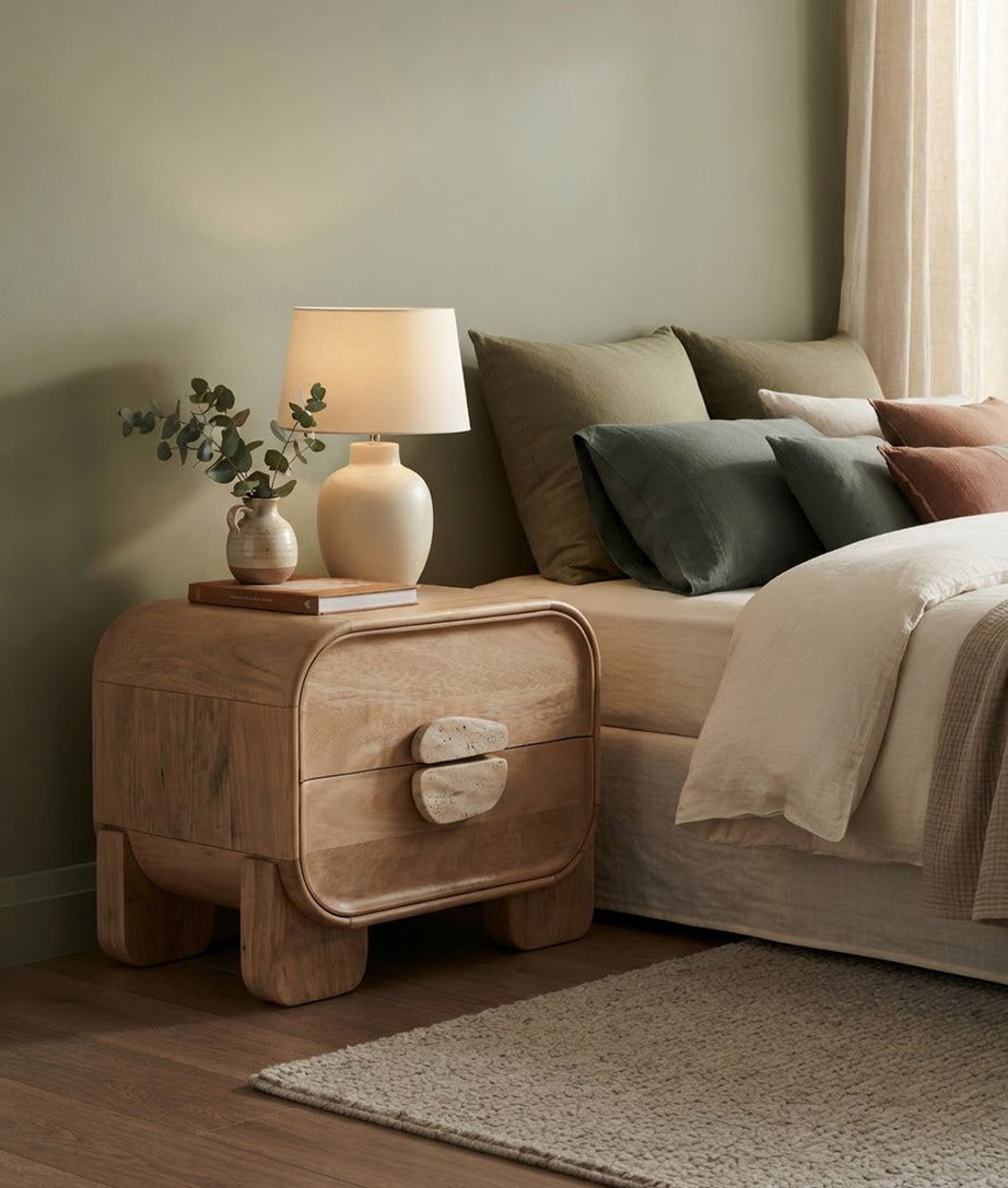 Trave Bedside Table Left Angle View