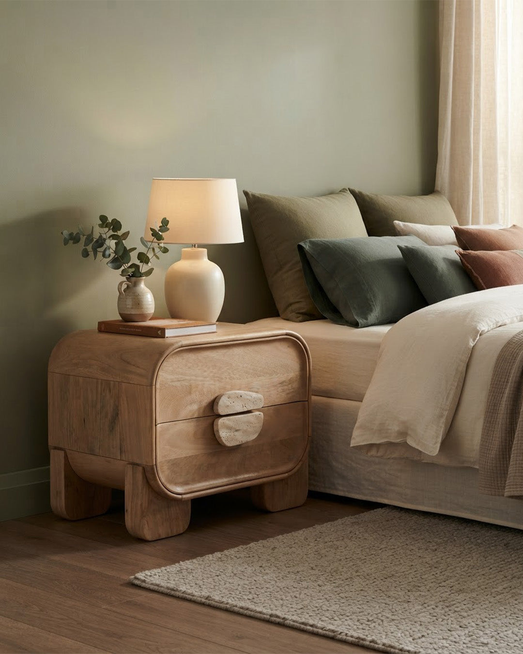 Trave Bedside Table Left Angle View
