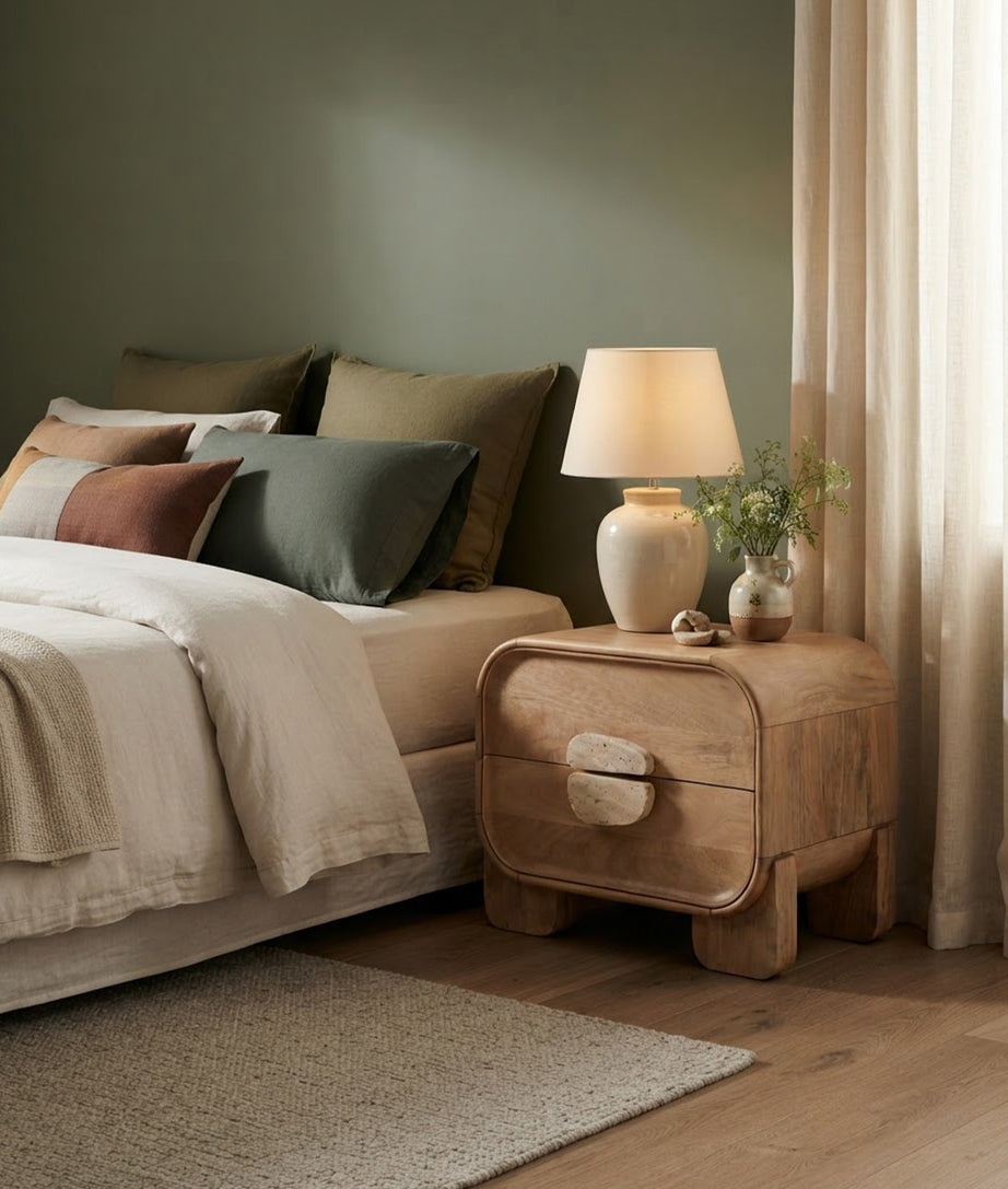 Trave Bedside Table Right Angled View