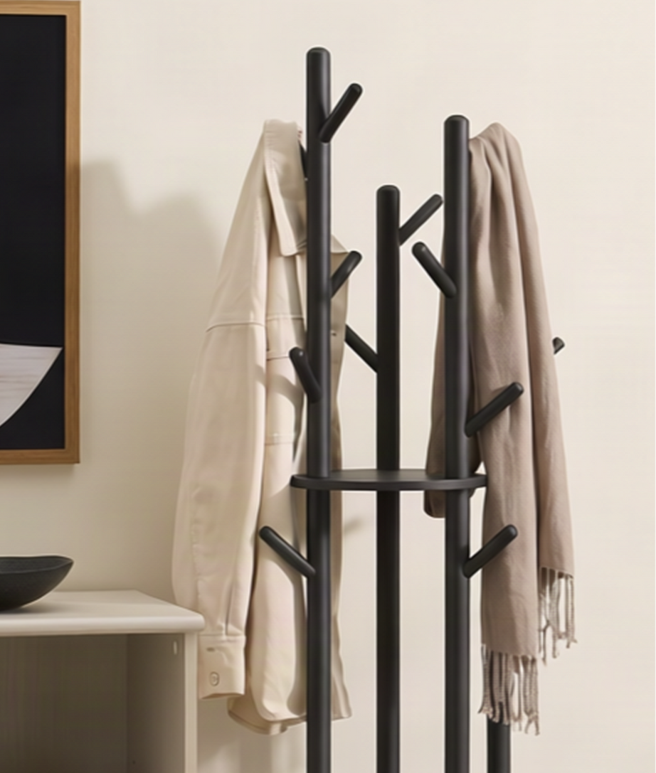 Yaxley Coat Stand Hanging Hooks Detail View