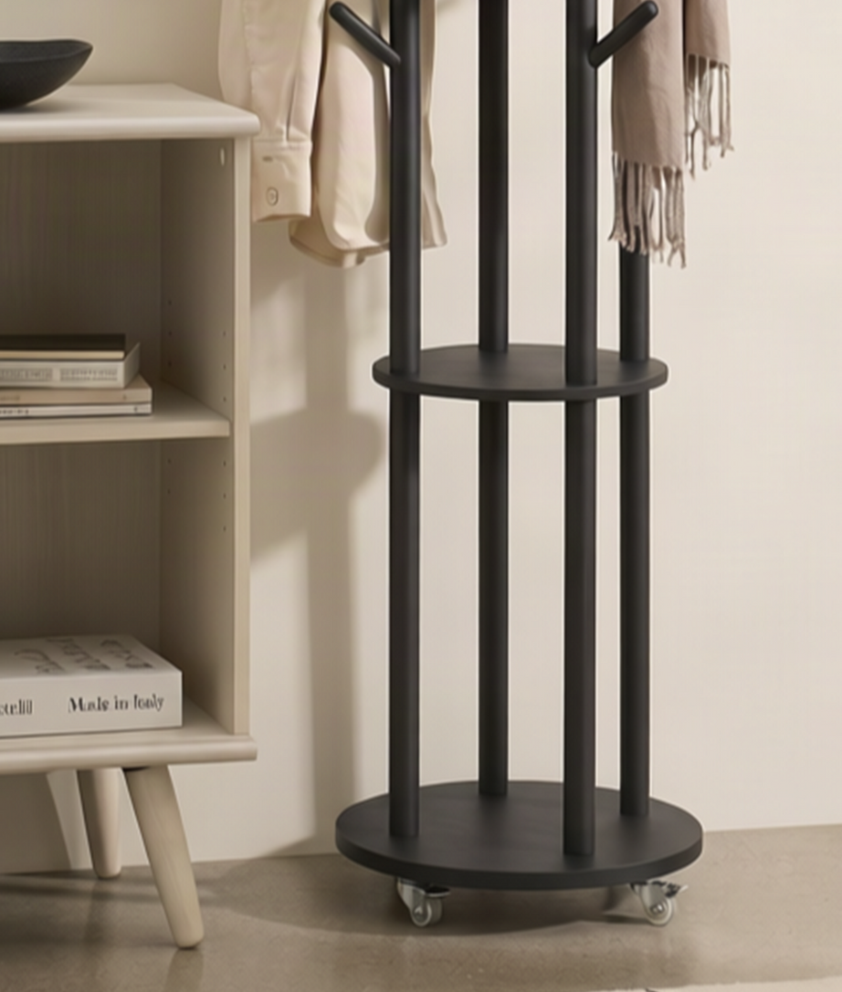 Yaxley Coat Stand Wheels Detail View