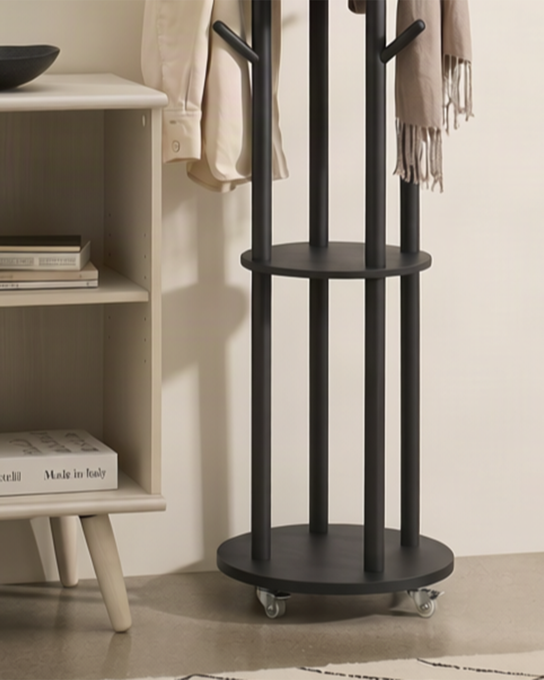 Yaxley Coat Stand Wheels Detail View