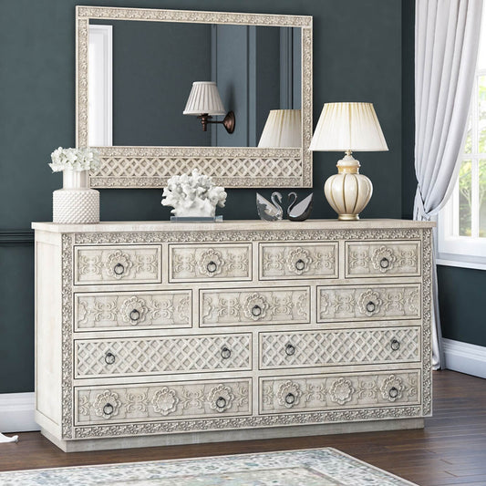 African Hand Carved Chest Of Drawer