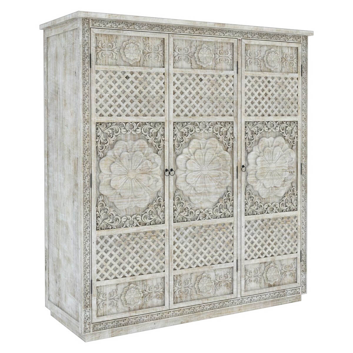 African Hand Carved Wardrobe - Ramgarh Crafts