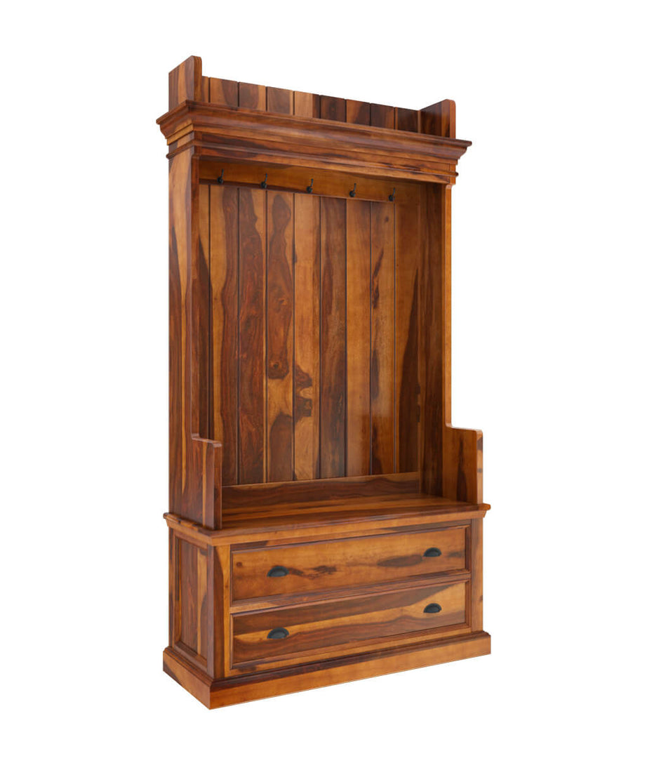 Cardiff Hall Tree With Two Drawers - Ramgarh Crafts