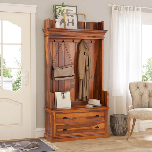 Cardiff Hall Tree With Two Drawers - Ramgarh Crafts