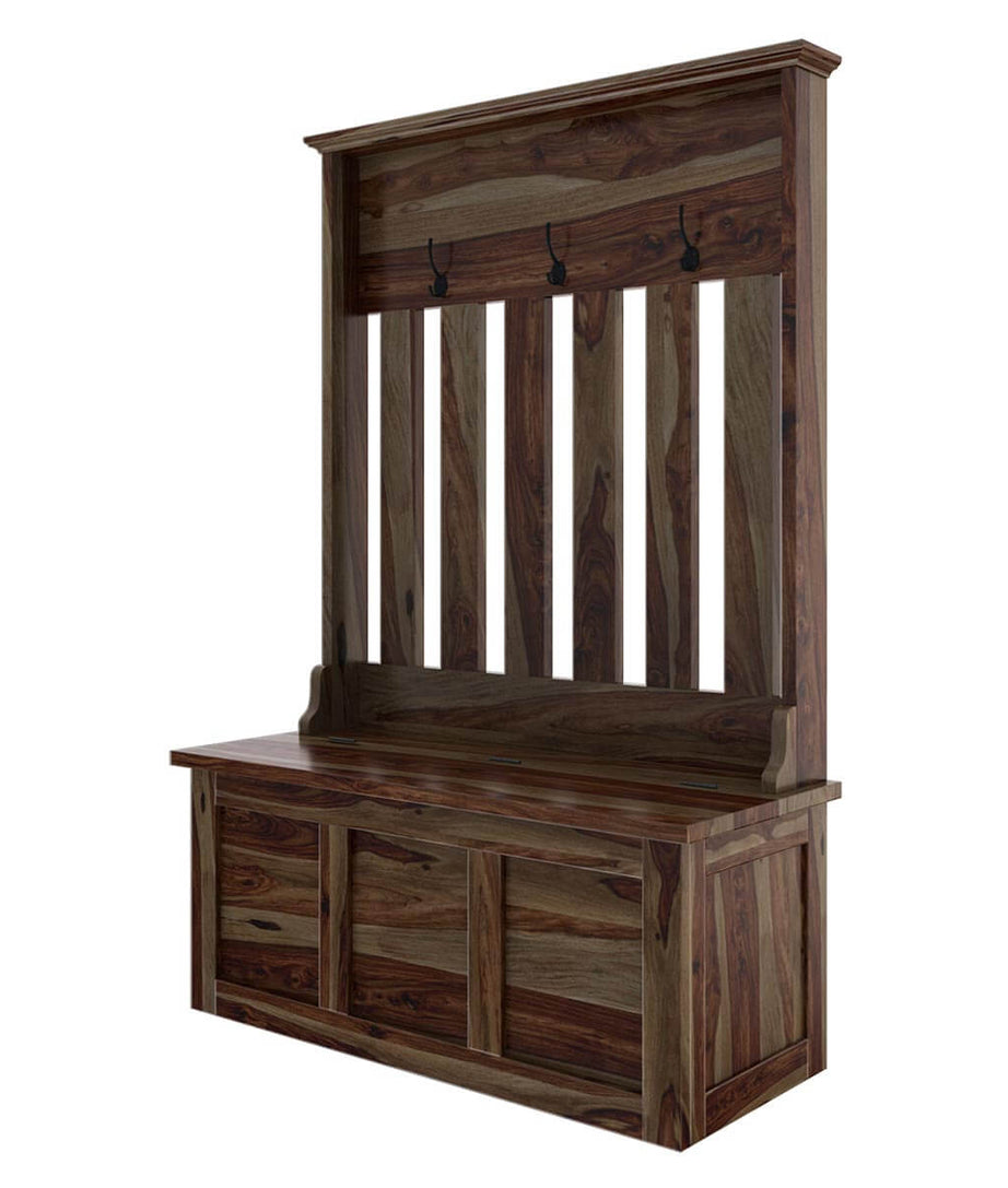 Corby Hall Tree with Storage Trunk - Ramgarh Crafts