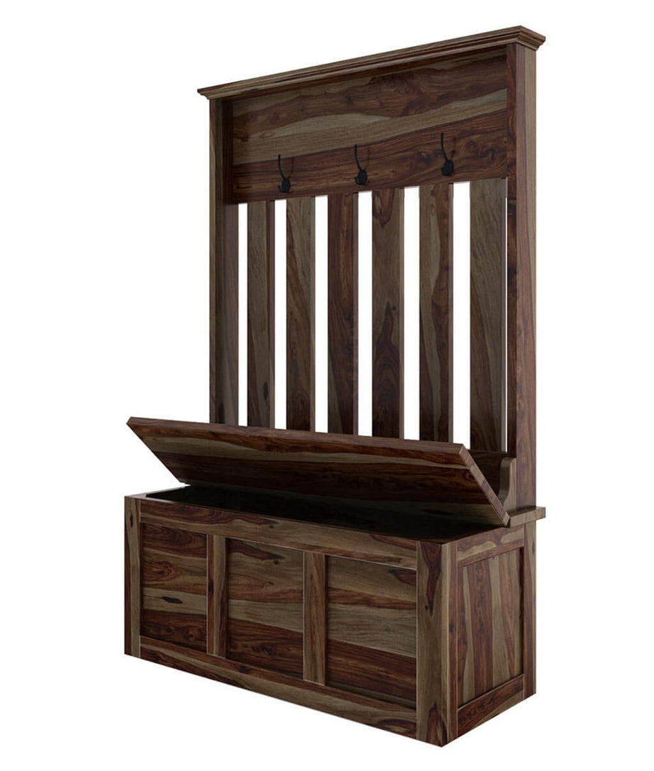 Corby Hall Tree with Storage Trunk - Ramgarh Crafts
