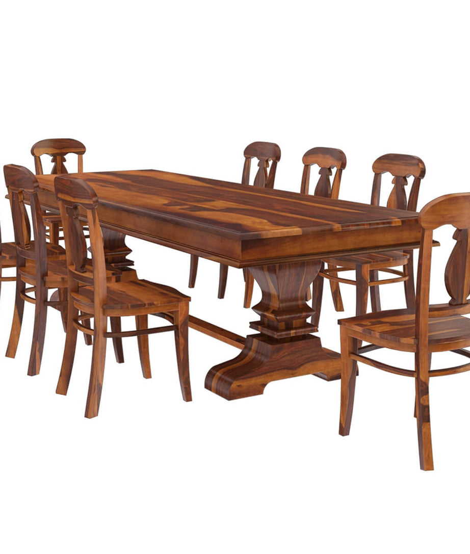 Coral Dining Set With 8 Chairs - Ramgarh Crafts
