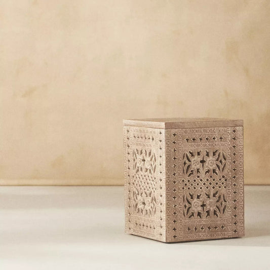 Elsa Carved Stool - Ramgarh Crafts